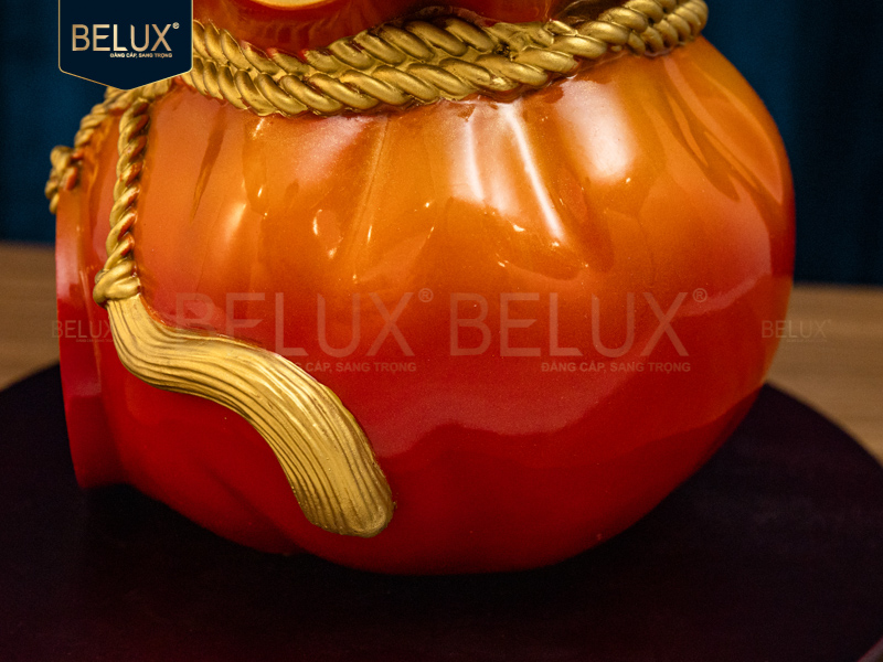 Túi Tiền Vàng bằng đồng decor 22x22x20cm